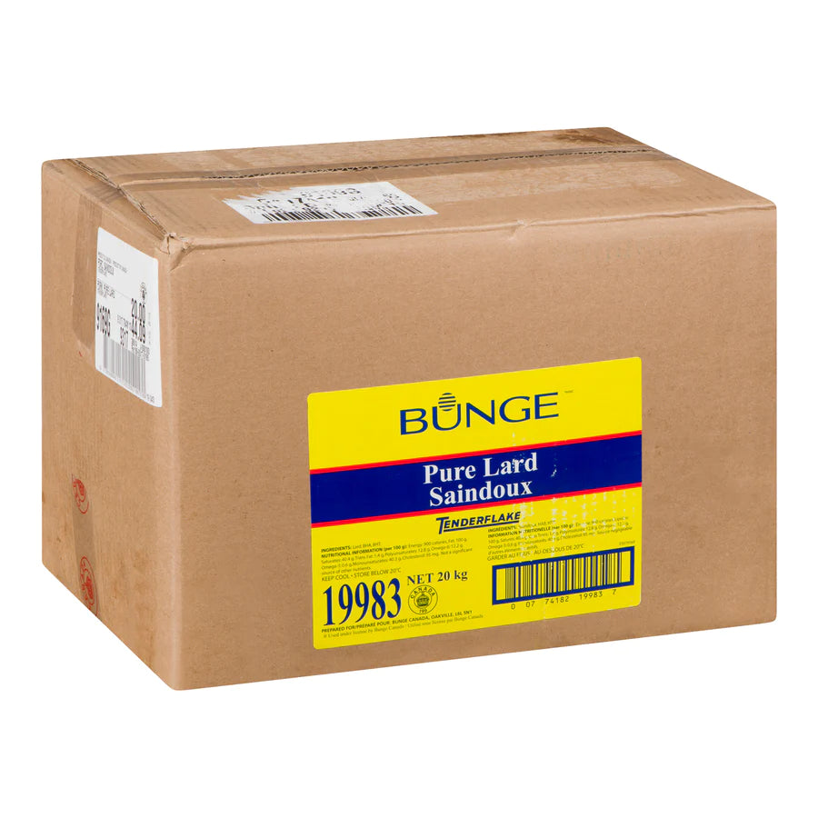 BUNGE TENDERFLAKE PURE LARD 20KG Mia Food Service