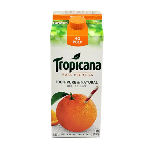 Tropicana Orange Juice No Pulp 1.89l – Mia Food Service