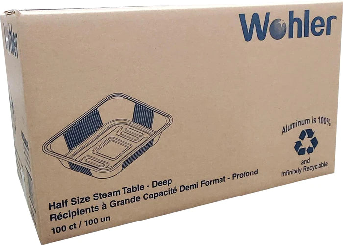 WOHLER STEAM PANS HALF SIZE DEEP 100EA – Mia Food Service